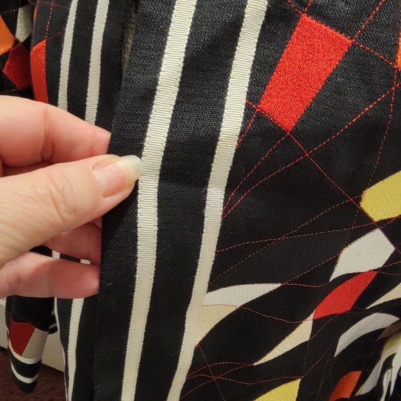 Linen With Rayon Multi Color Jacket by Linda Allard Ellen Tracy Like New! - Picture 7 of 8